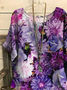 Chemises Décontracté Floral Été Aucune élasticité Quotidien Ample Manches Courtes Régulier Droit pour Femmes