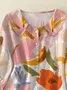 Chemises Femmes Décontracté Floral Printemps / Automne Polyester Léger Aucune élasticité Ample Régulier Droit