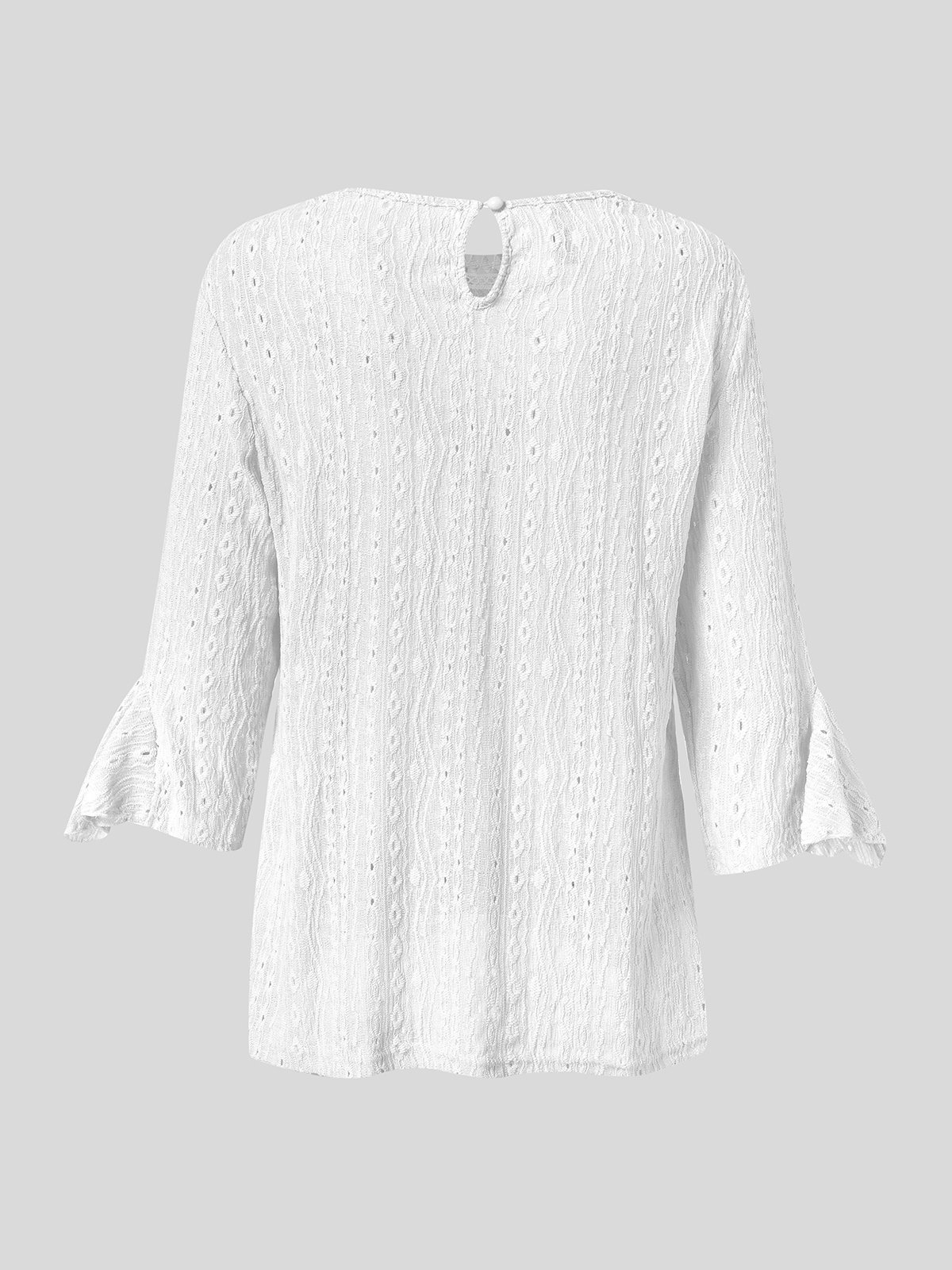 Chemises Décontracté Plain Printemps / Automne Polyester Naturel Quotidien Coupe Régulière Mi-long Élasticité moyenne pour Femmes
