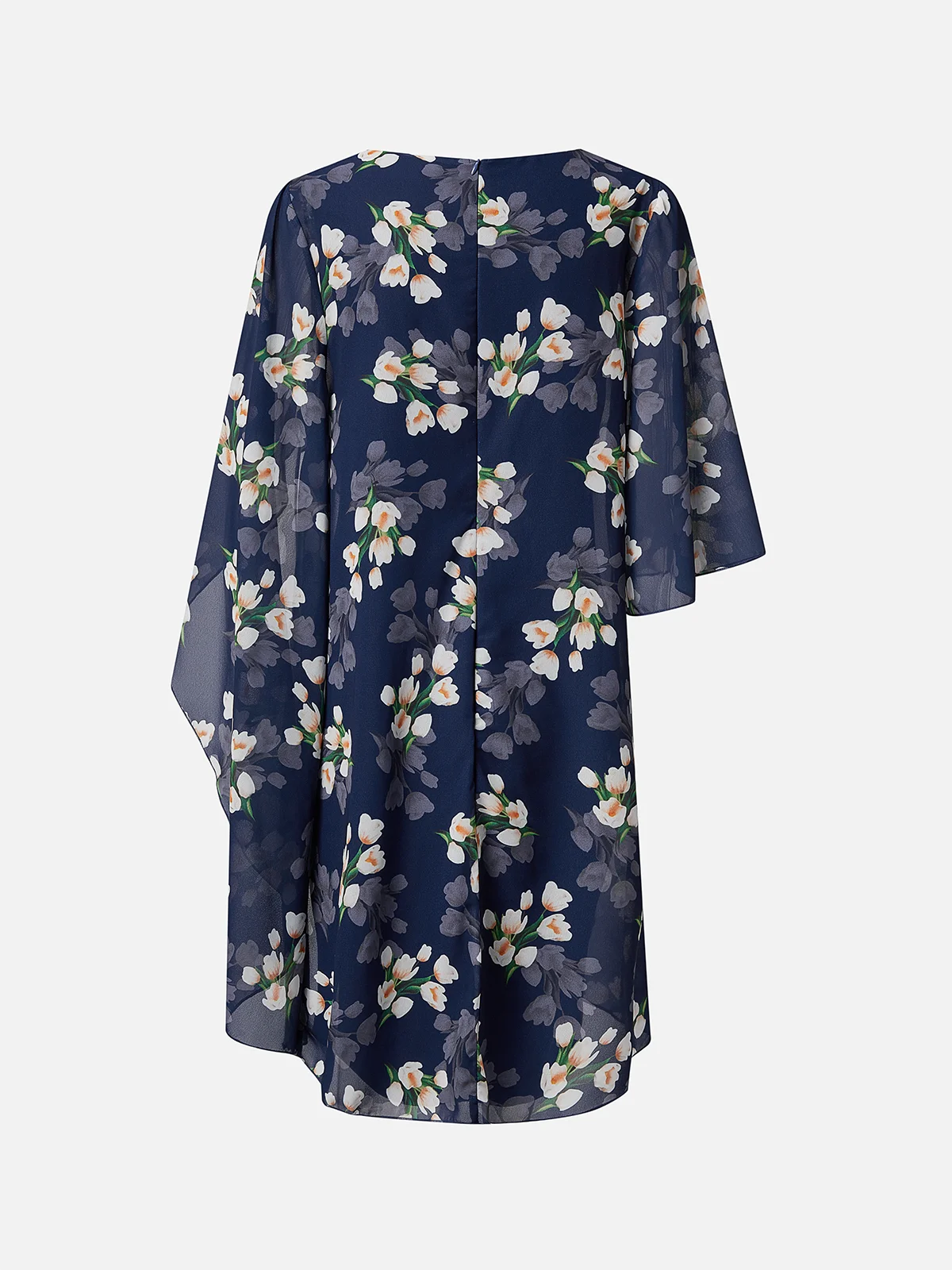 Robes Floral Été Élégant Tricoté Aucune élasticité Coupe Régulière Demi Manche Droit Régulier pour Femmes