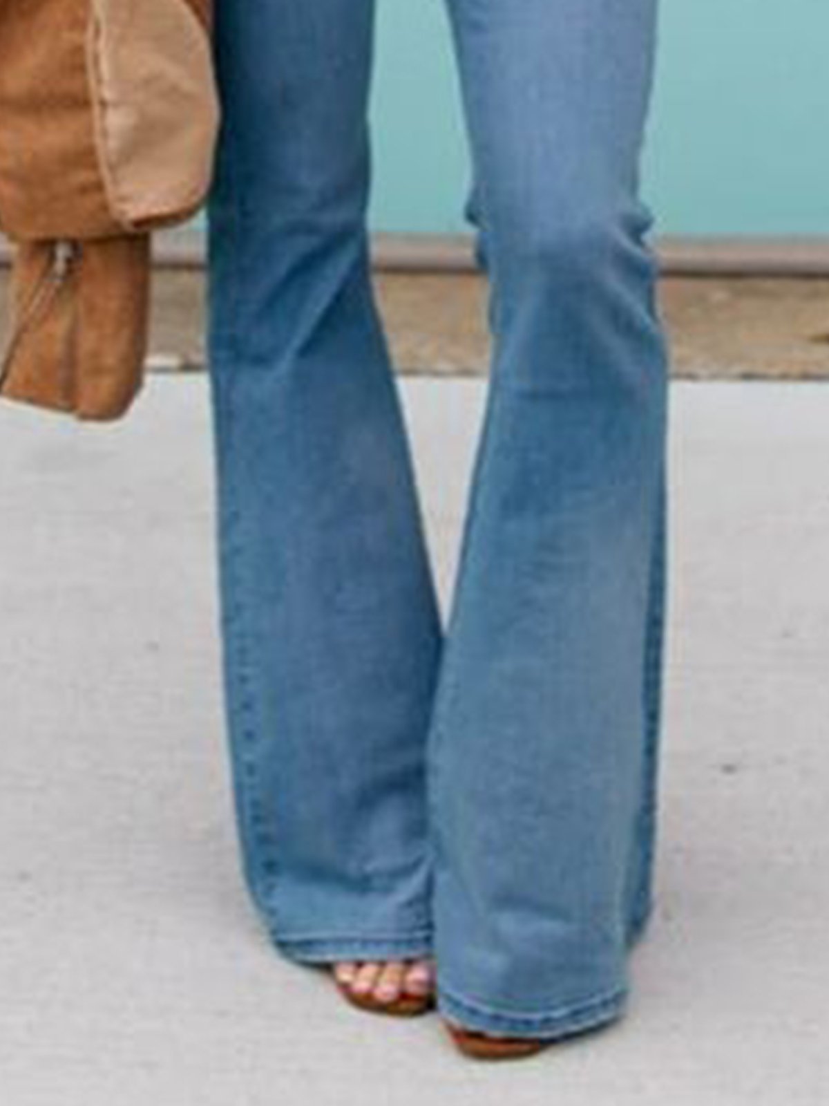 Jeans Femmes Rétro Printemps / Automne Taille Haute Micro-élasticité de Grande Taille Toile de Jean