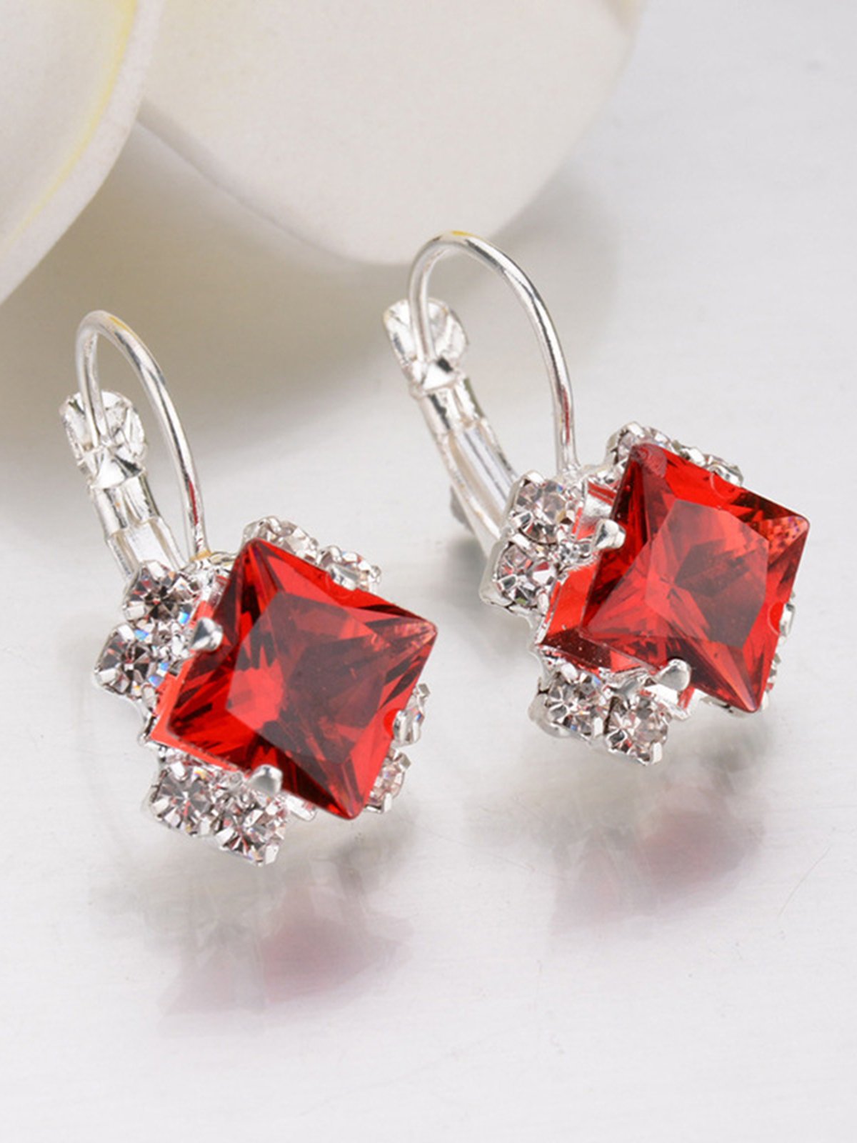 Boucles d'Oreilles Simple Plaine Printemps Strass Femme Strass pour Femme