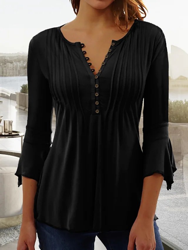 T-shirt Femme Décontracté Plaine L'  Lache Jersey Régulier A-Ligne Régulier
