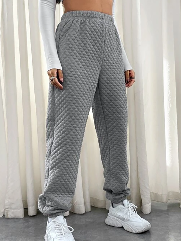 Décontracté Pantalons Décontracté Plain Hiver Coton Naturel Aucune élasticité Ample Pantalons Harem H-ligne pour Femmes