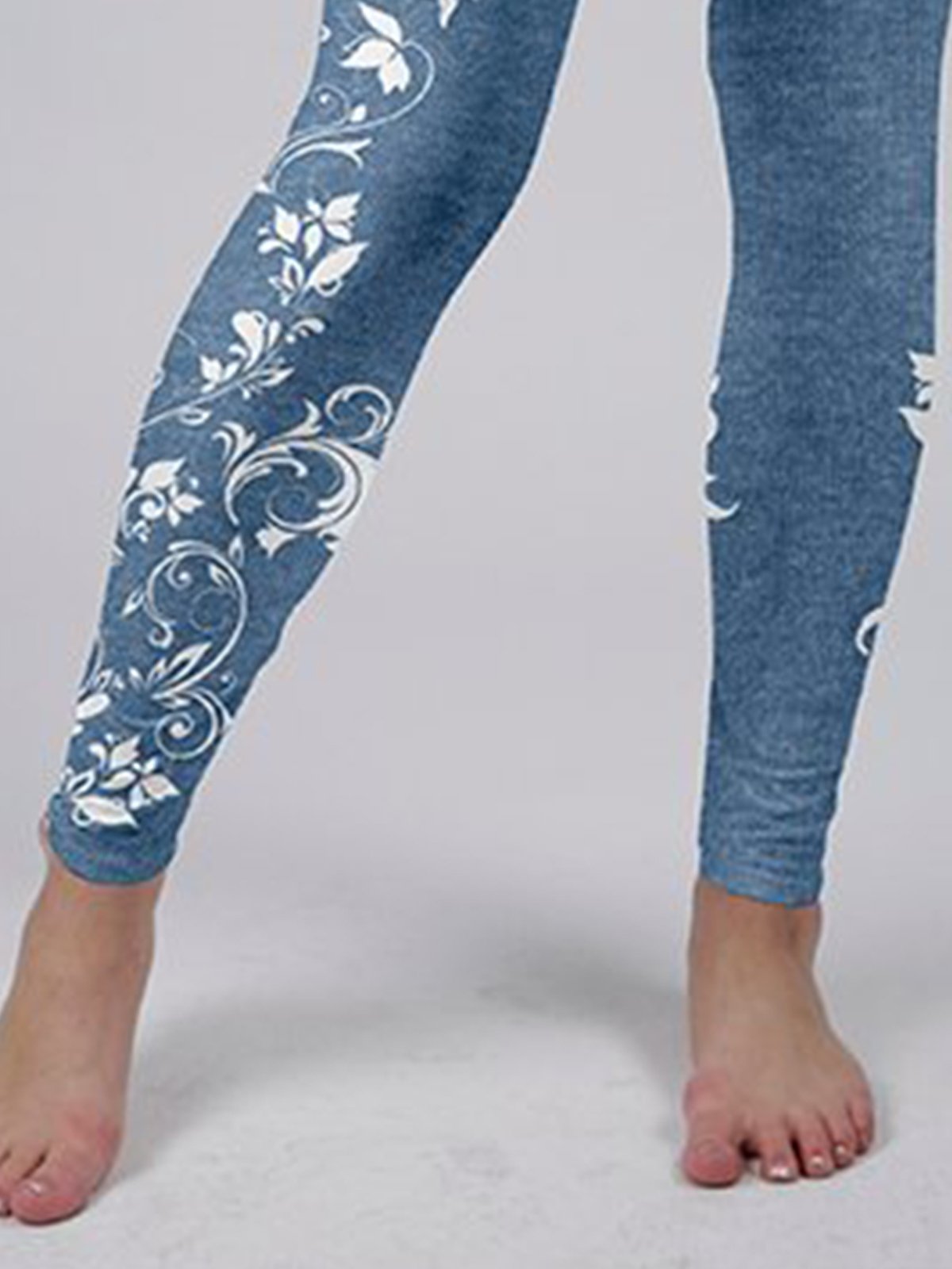 Pantalons De Yoga Femmes Décontracté Floral Printemps Polyester à Haute Élasticité Quotidien Bande Élastique Long Régulier