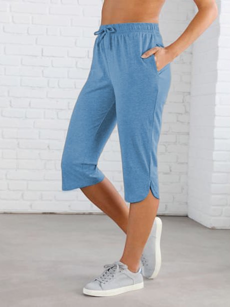 Pantalons Décontracté Plain Toutes Les Saisons Ample Cordon de Serrage Corsaire Pantalon droit Droit Régulier pour Femmes