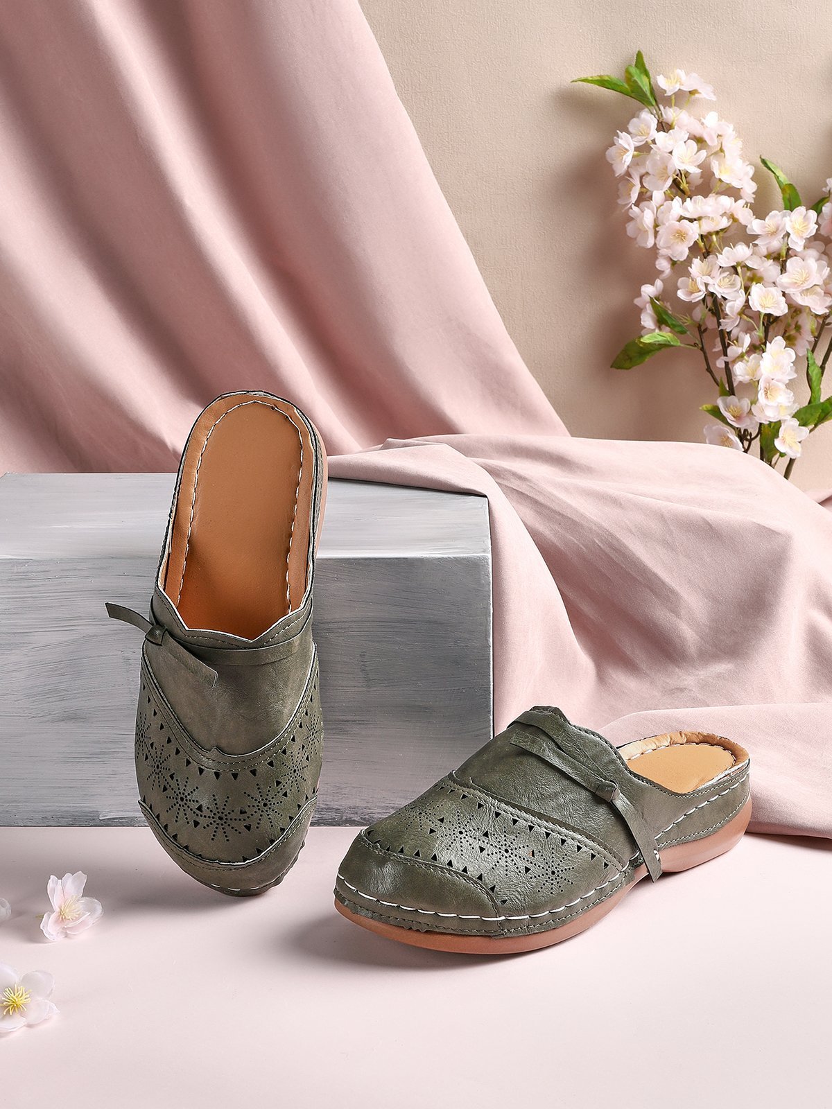 Appartements Femme Vintage Plaine Printemps Respirant Talon Bas Style Vintage Pu Birkenstock Polyuréthane