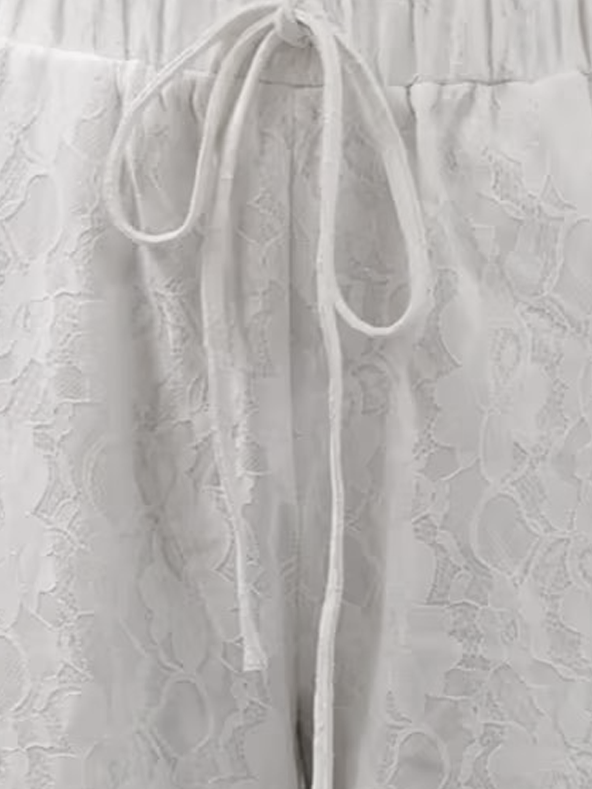 Pantalons Décontracté Floral Toutes Les Saisons Dentelle Naturel Ample Pantalon navet Ligne T Régulier pour Femmes