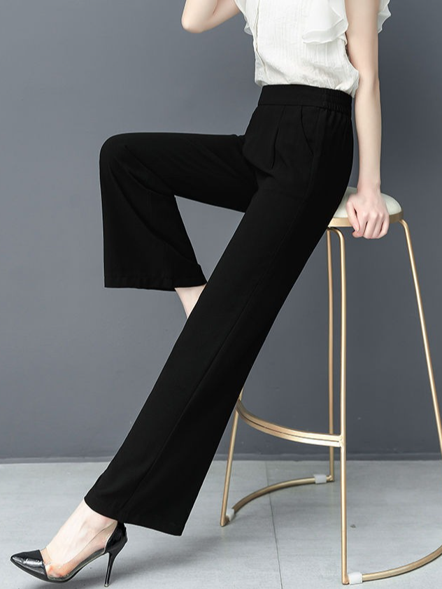 Pantalons Décontracté Plain Toutes Les Saisons Naturel Quotidien Ample Pantalon à la cheville Régulier Poche Couture pour Femmes