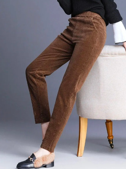 Pantalons Femmes Décontracté Plain Hiver Polyester Naturel à Haute Élasticité Domestique Ample Pantalons Harem