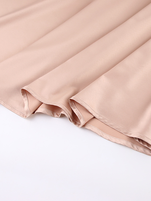 Robes Plain Printemps / Automne Simple Polyester Froncé Naturel Absorber l'Humidité et Évacuer la Sueur Régulier ré pour Femmes