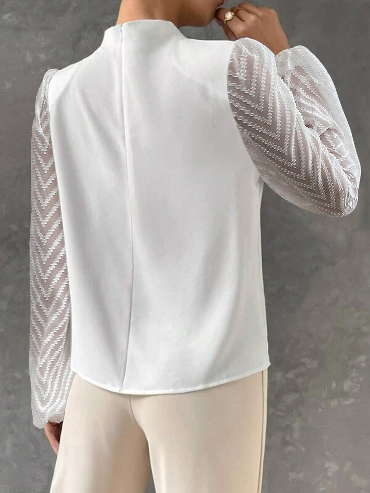Chemises Femmes Décontracté Plain Printemps / Automne Polyester Quotidien Ample Manches Longues Droit Régulier