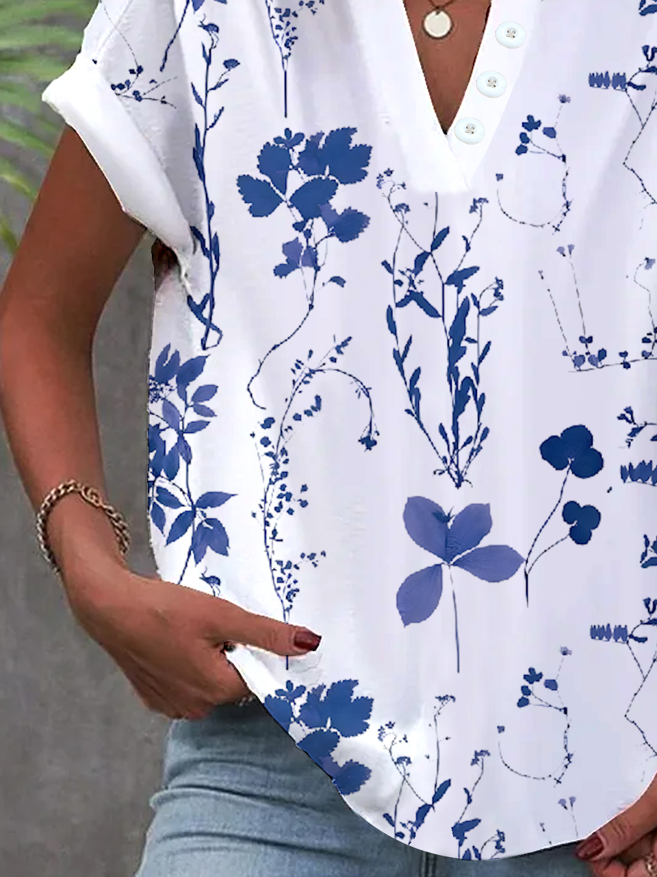 Chemises Décontracté Floral Été Léger Aucune élasticité Quotidien Ample Régulier Boucle pour Femmes