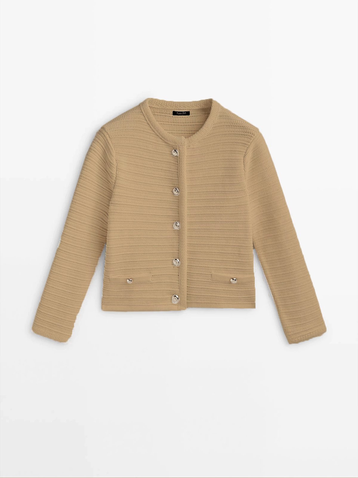 Cardigans Femmes Décontracté Plain Printemps / Automne Naturel Quotidien Coupe Régulière Manches Longues Col Rond Droit
