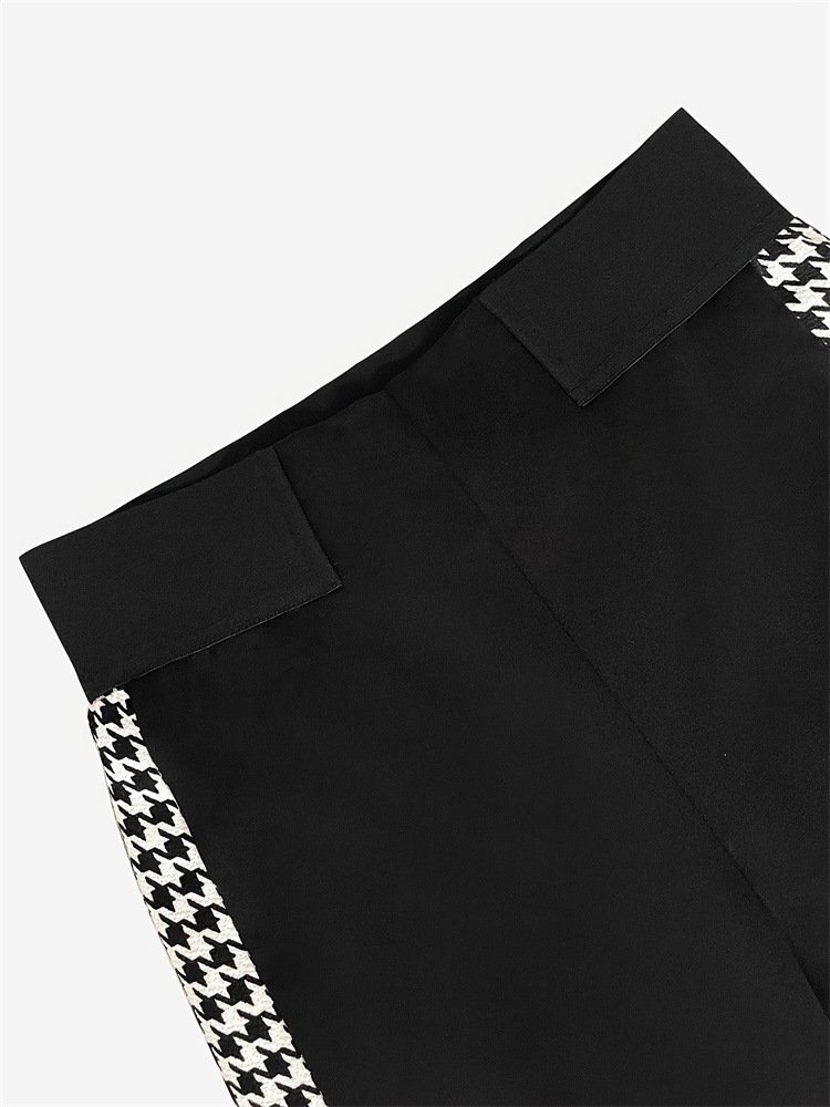 Pantalons De Yoga Décontracté Pied-de-poule Toutes Les Saisons Polyester Faire la navette Serré Pantalon coupe slim Long Collant pour Femmes