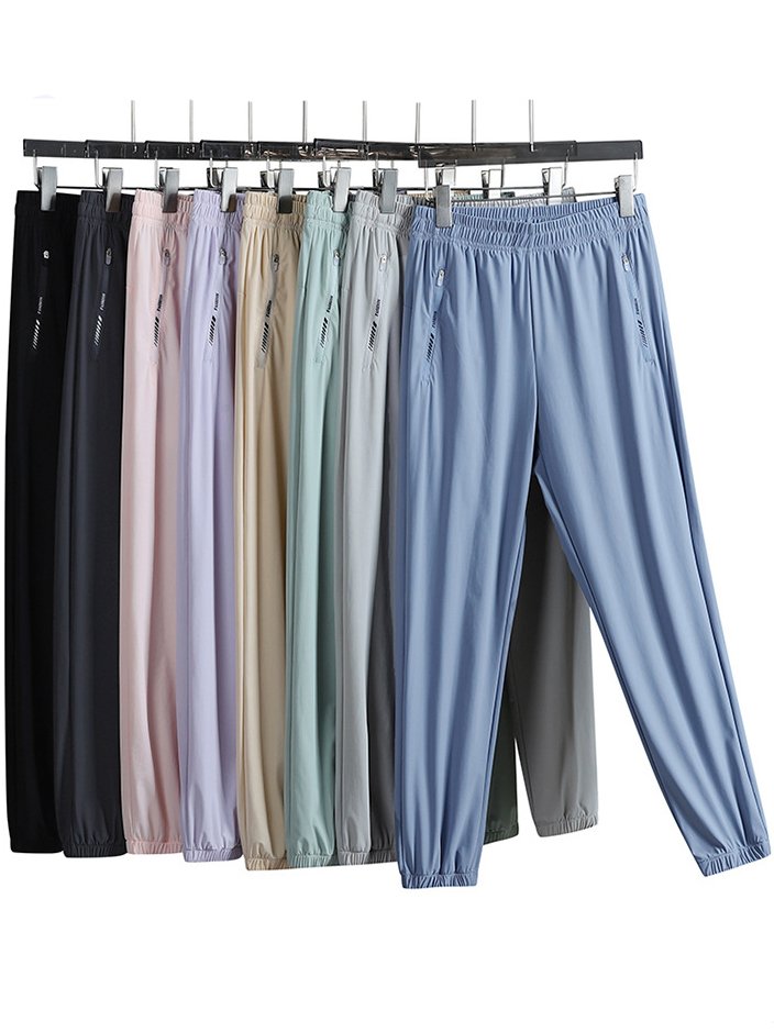 Pantalons Décontracté Plain Printemps / Automne Nylon Séchage Rapide Sportif & De Plein Air Ample Standard Élasticité moyenne pour Femmes