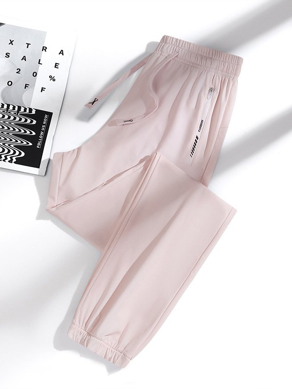 Pantalons Décontracté Plain Printemps / Automne Nylon Séchage Rapide Sportif & De Plein Air Ample Standard Élasticité moyenne pour Femmes