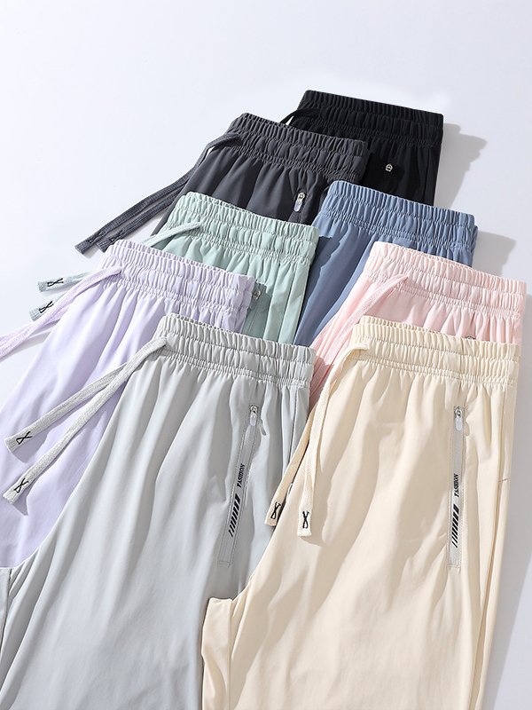 Pantalons Décontracté Plain Printemps / Automne Nylon Séchage Rapide Sportif & De Plein Air Ample Standard Élasticité moyenne pour Femmes