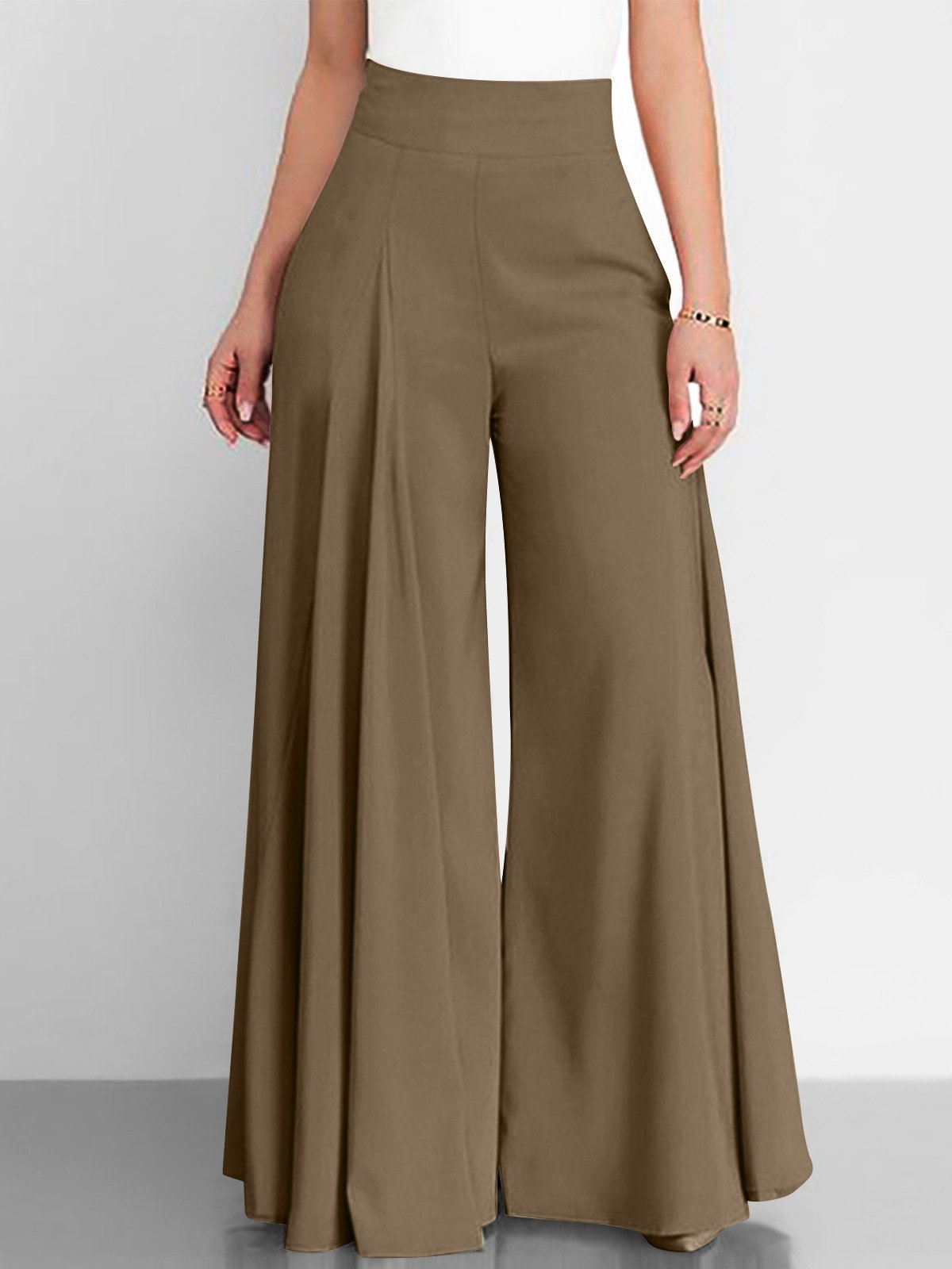 Pantalons Femmes Décontracté Plain Printemps / Automne Polyester Aucune élasticité Quotidien Ample Long Droit