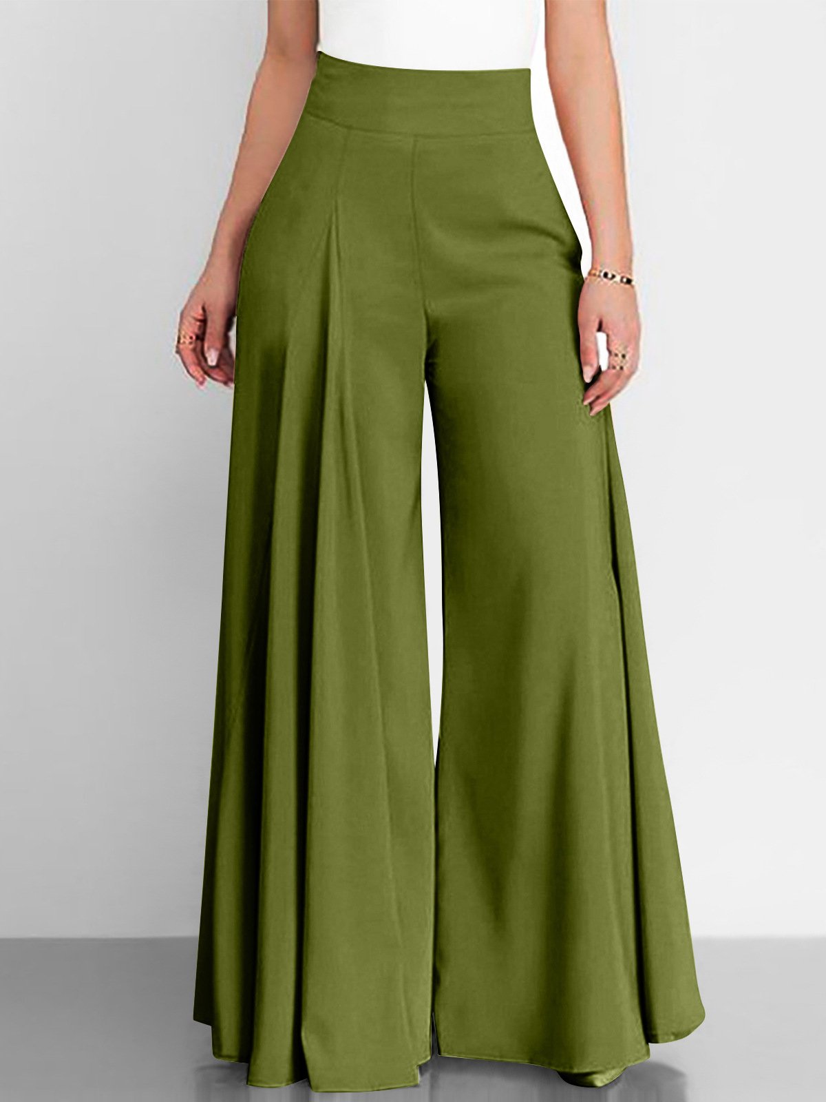 Pantalons Femmes Décontracté Plain Printemps / Automne Polyester Aucune élasticité Quotidien Ample Long Droit