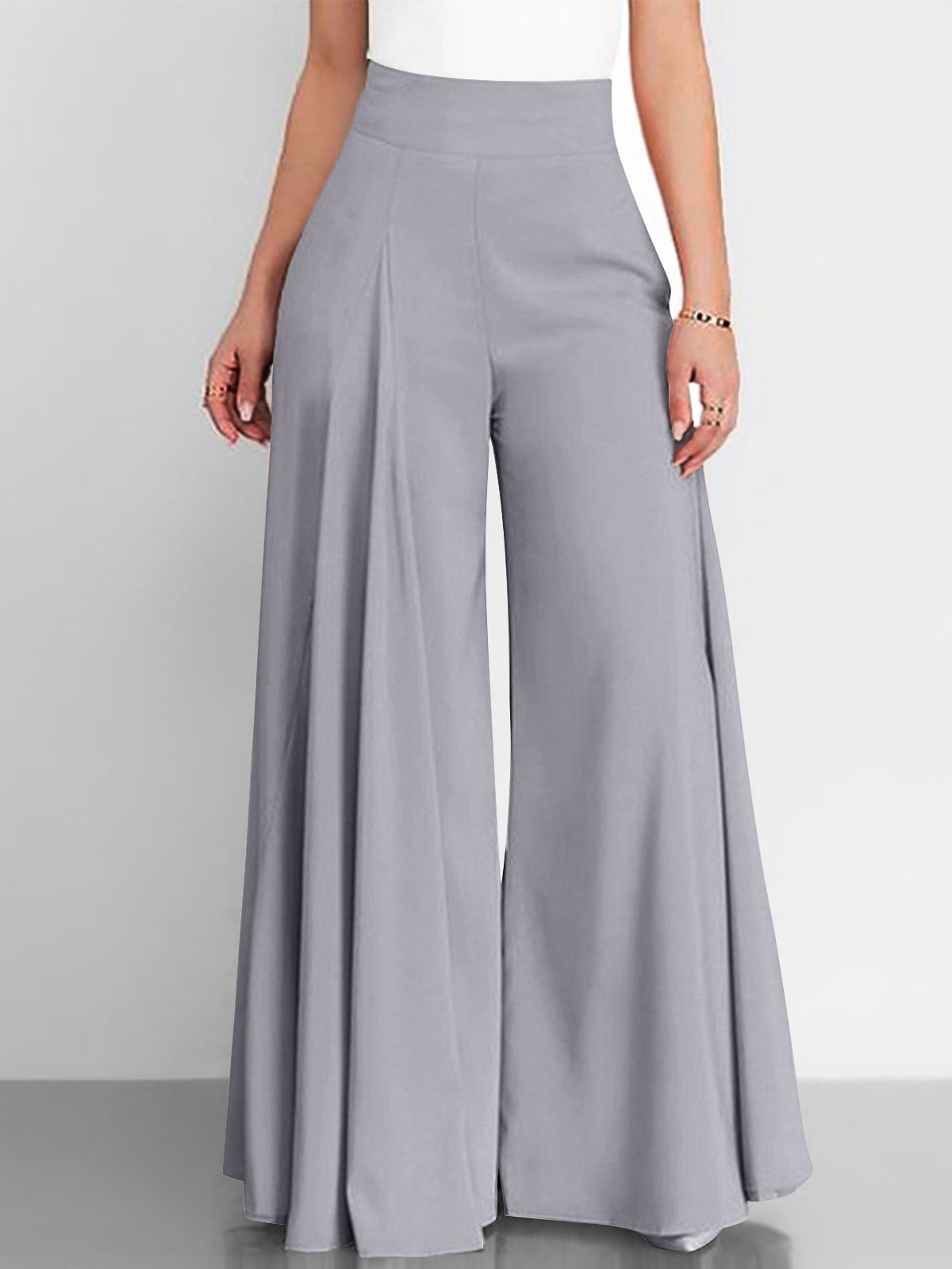 Pantalons Femmes Décontracté Plain Printemps / Automne Polyester Aucune élasticité Quotidien Ample Long Droit
