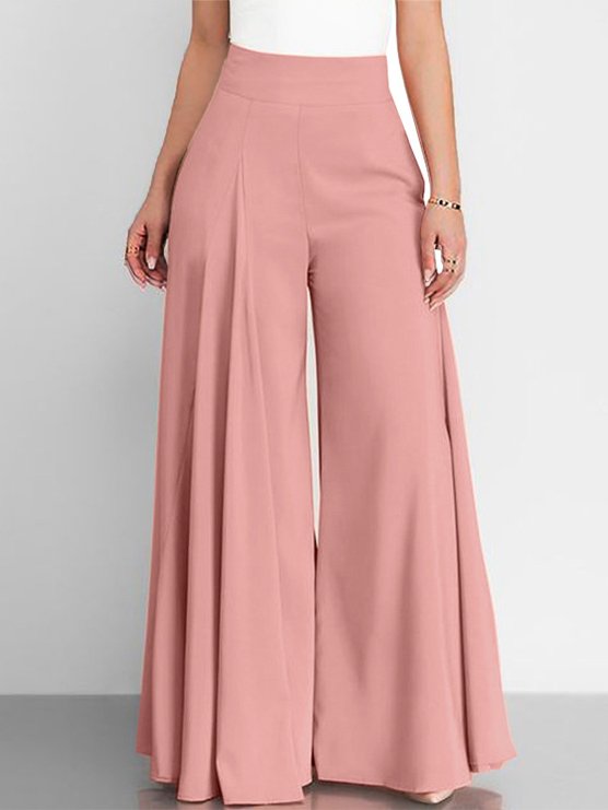 Pantalons Femmes Décontracté Plain Printemps / Automne Polyester Aucune élasticité Quotidien Ample Long Droit
