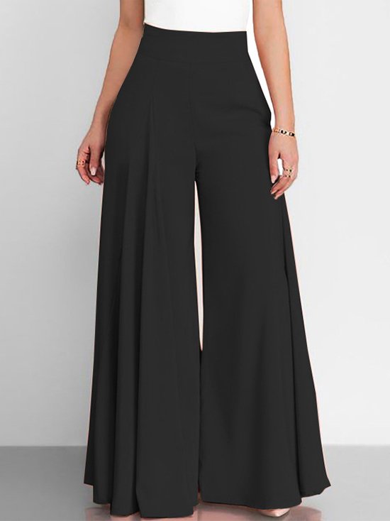 Pantalons Femmes Décontracté Plain Printemps / Automne Polyester Aucune élasticité Quotidien Ample Long Droit