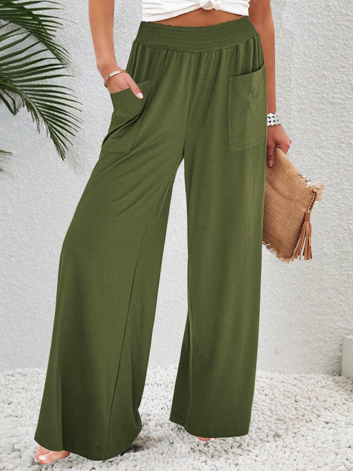 Pantalons Décontracté Plain Printemps / Automne Aucune élasticité Ample Standard Pantalon droit Droit Poche Couture pour Femmes