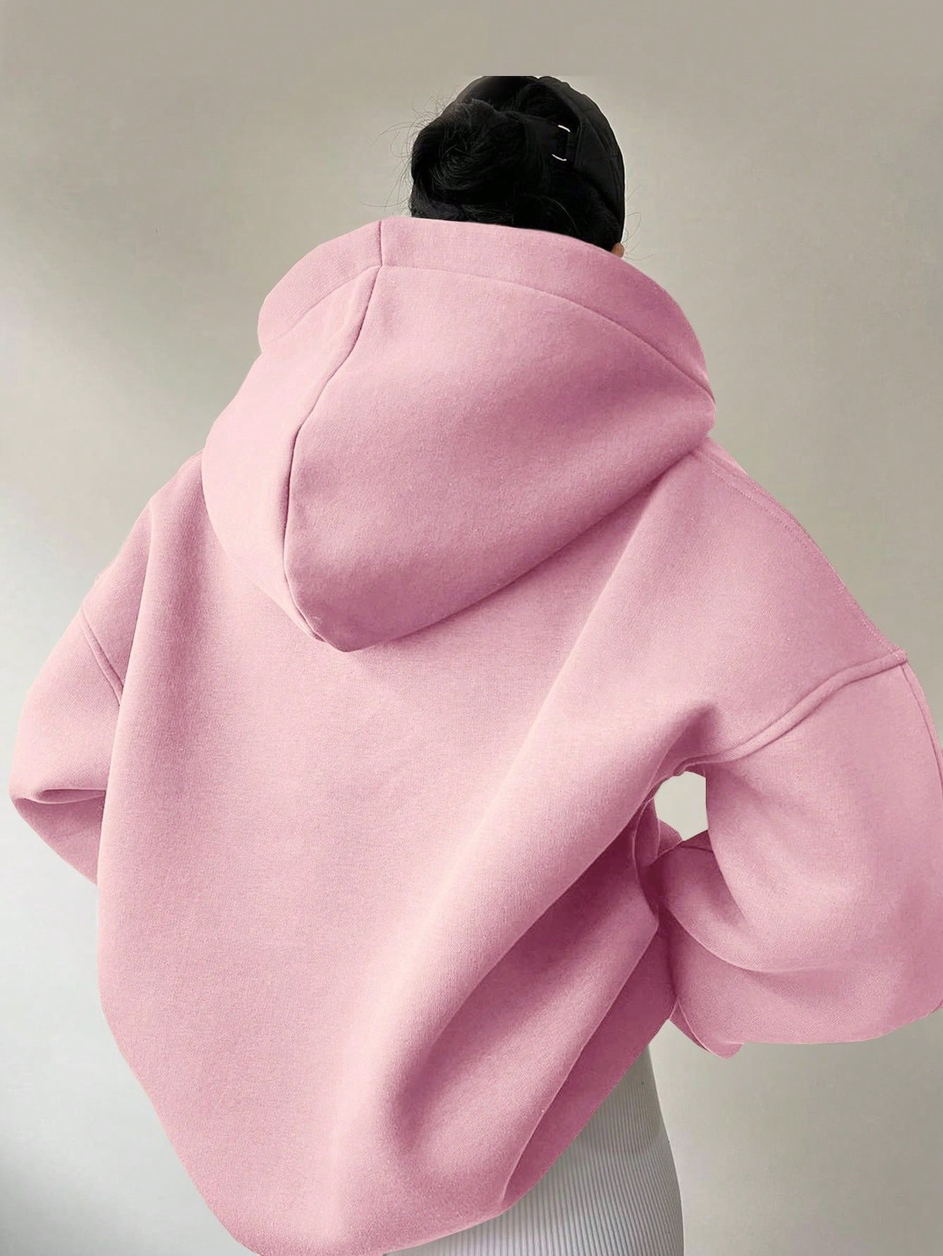 à Capuche Décontracté Plain Printemps / Automne Polyester Naturel Aucune élasticité Ample Manches Longues Droit pour Femmes