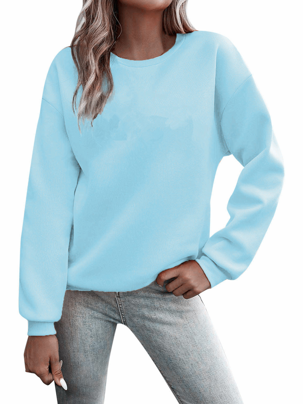 Sweat-shirts Femmes Décontracté Printemps / Automne Chat Micro-élasticité Jersey Col Rond Régulier Droit Régulier