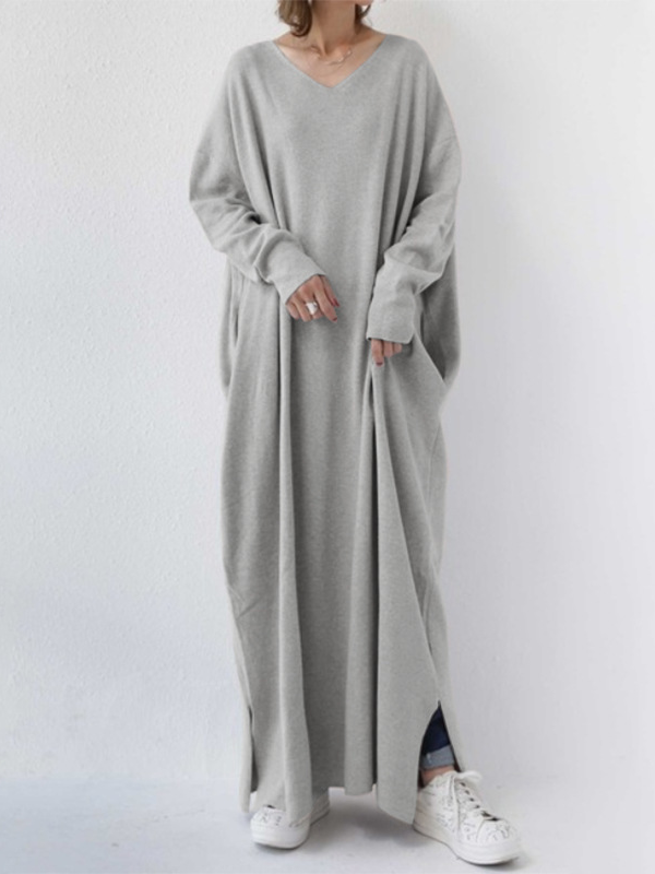 Robes Décontracté Plain Printemps / Automne Col V Micro-élasticité Quotidien Dentelle Régulier Non pour Femmes
