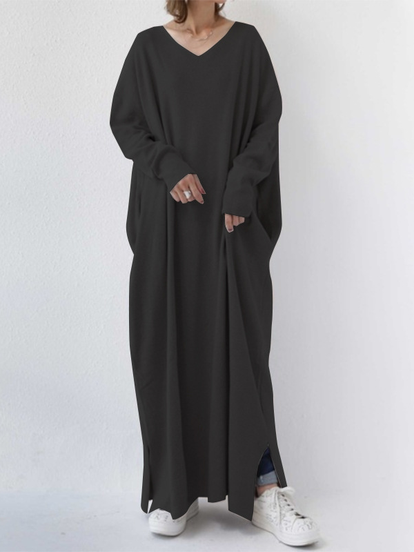 Robes Décontracté Plain Printemps / Automne Col V Micro-élasticité Quotidien Dentelle Régulier Non pour Femmes