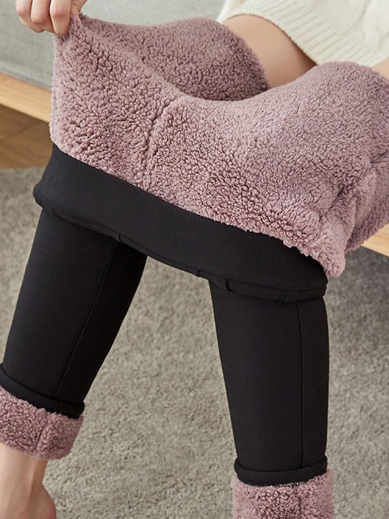 Pantalons De Yoga Femmes Décontracté Plain Printemps / Automne Polyester à Haute Élasticité Quotidien Pantalon à la cheville Legging en Toison