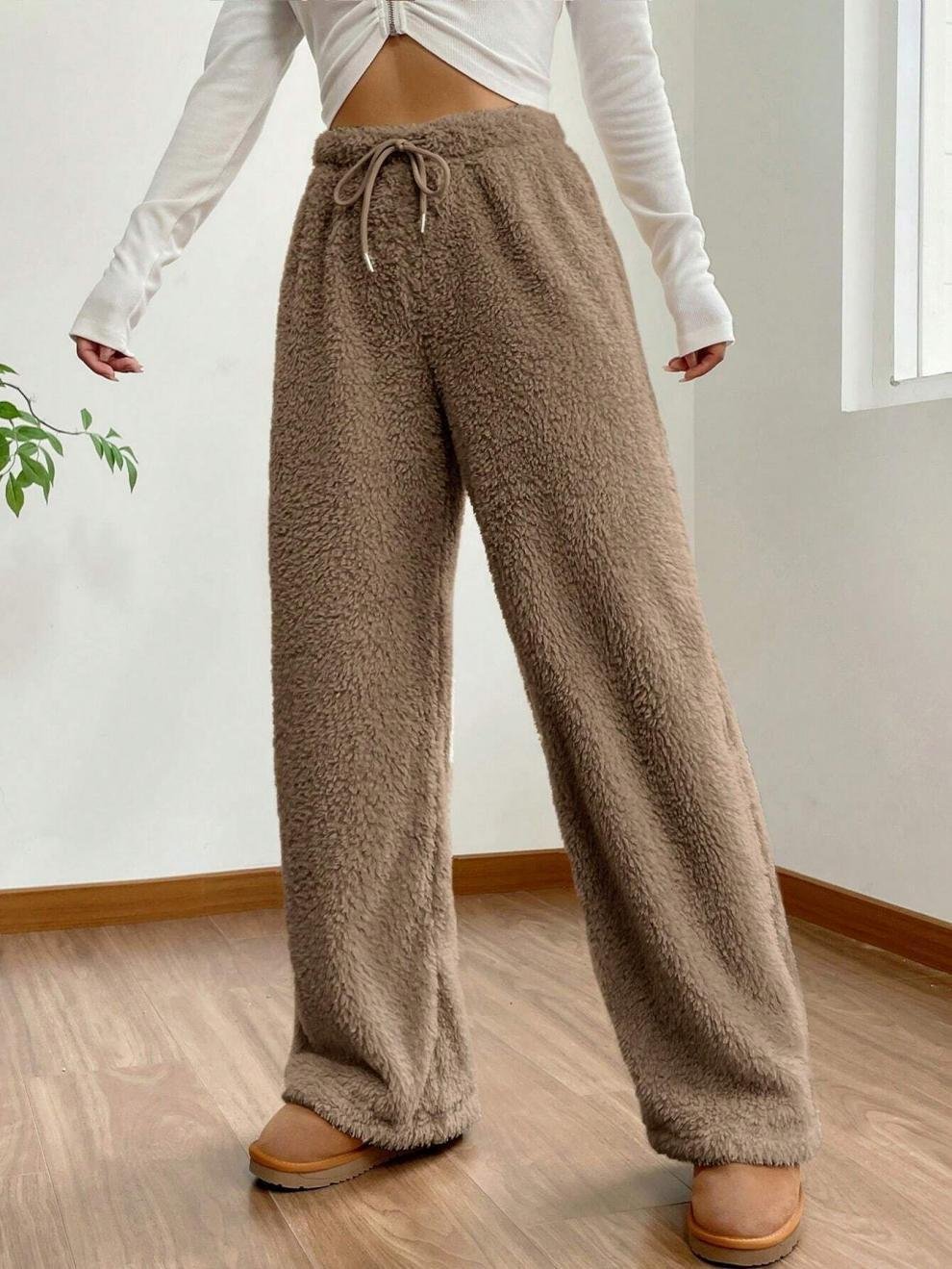 Pantalons Femmes Décontracté Plain Printemps / Automne Naturel Aucune élasticité Quotidien Ample Long Régulier