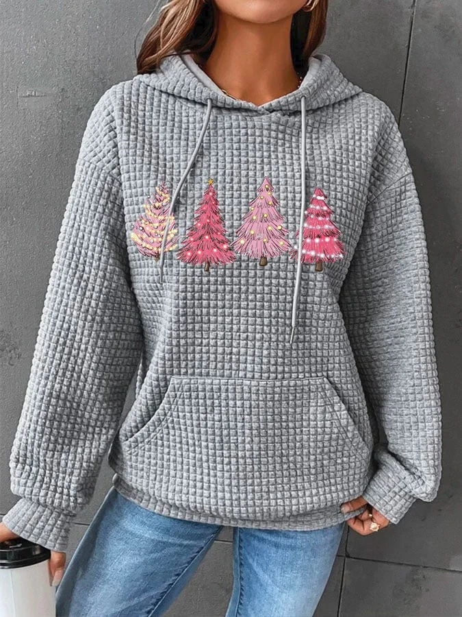 à Capuche Femmes Décontracté Printemps / Automne Sapin de Noël Polyester Sweat-shirt à Capuche Quotidien Ample Manches Longues Régulier