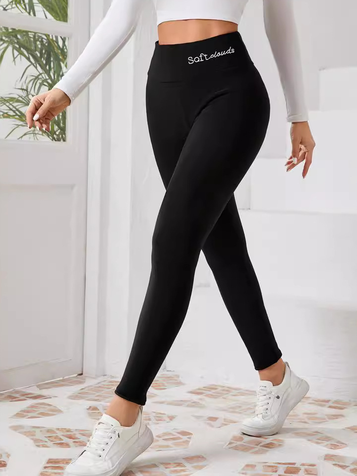 Pantalons De Yoga Femmes Décontracté Plain Hiver Polyester Naturel à Haute Élasticité Faire la navette Pantalon coupe slim Collant