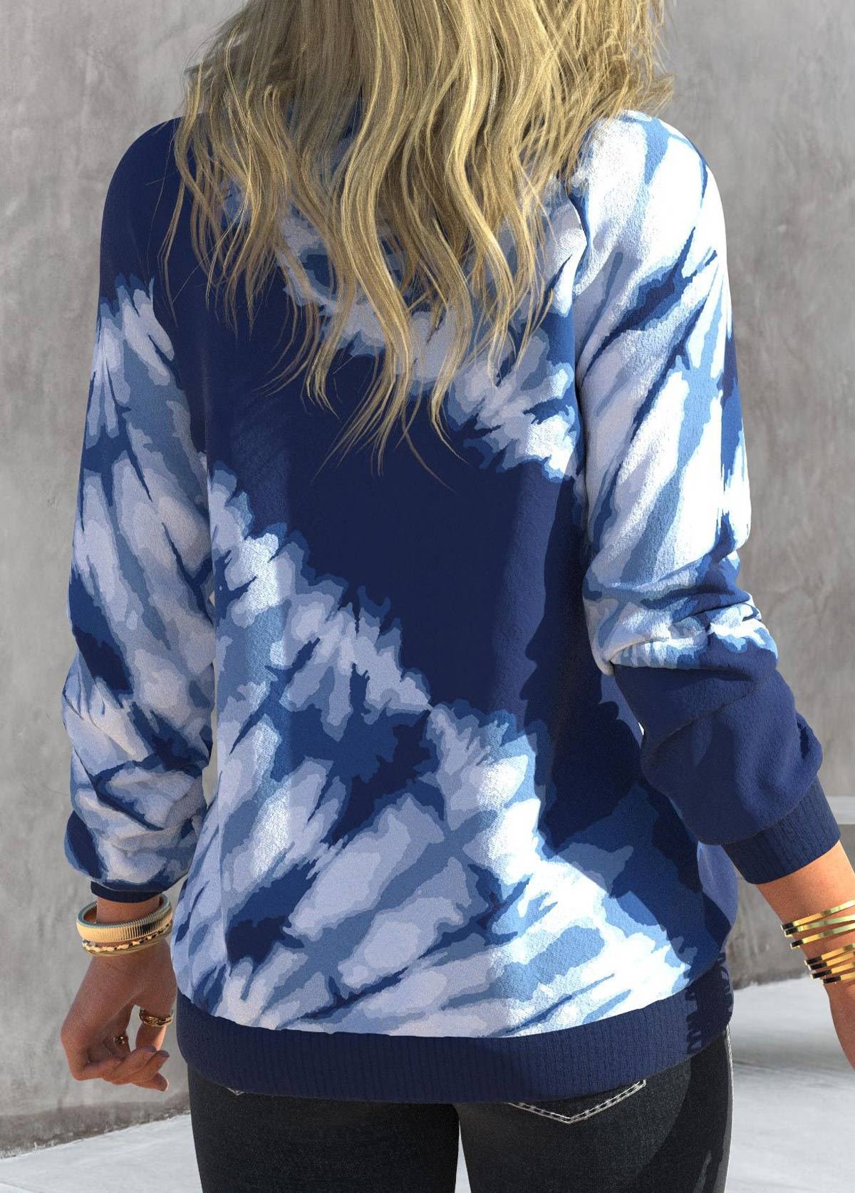 Sweat-shirts Femmes Décontracté Ethnique Printemps / Automne Polyester Micro-élasticité Quotidien Col Rond Régulier Droit