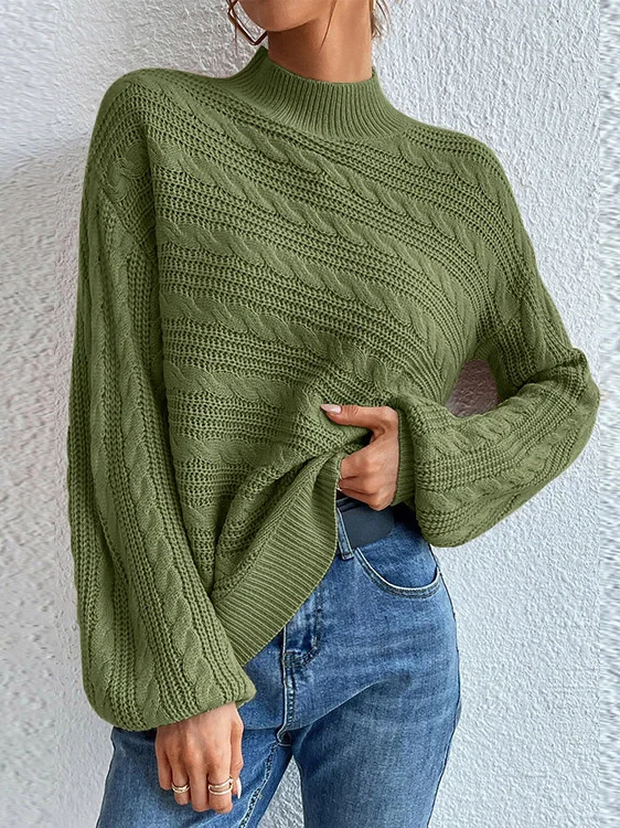 Pulls Décontracté Plain Printemps / Automne Naturel Quotidien Ample Manches Longues Laine/Tricot Régulier pour Femmes