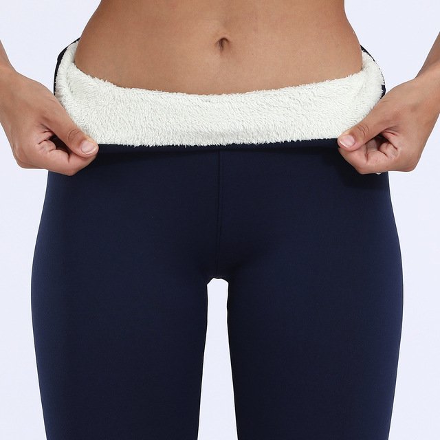 Pantalons De Yoga Femmes Décontracté Plain Hiver Polyester Taille Moyenne Pantalon à la cheville Legging Élasticité moyenne en Toison