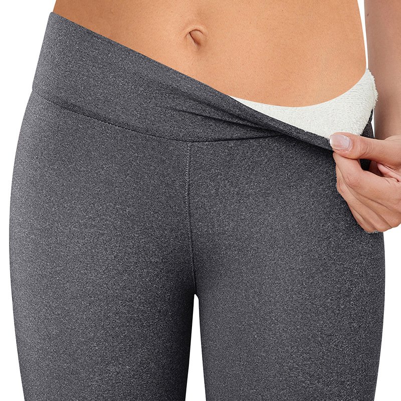 Pantalons De Yoga Femmes Décontracté Plain Hiver Polyester Taille Moyenne Pantalon à la cheville Legging Élasticité moyenne en Toison