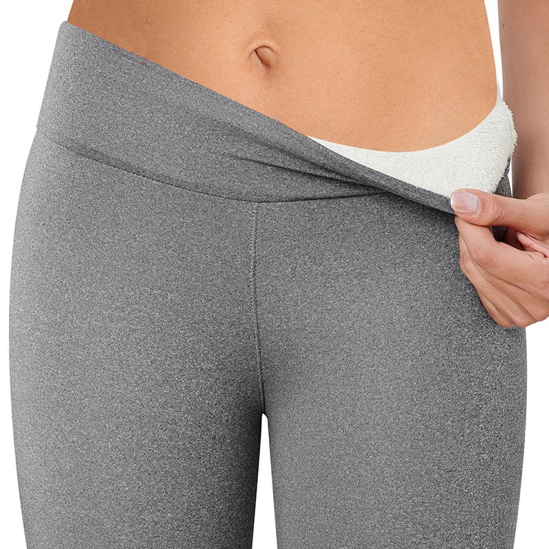 Pantalons De Yoga Femmes Décontracté Plain Hiver Polyester Taille Moyenne Pantalon à la cheville Legging Élasticité moyenne en Toison