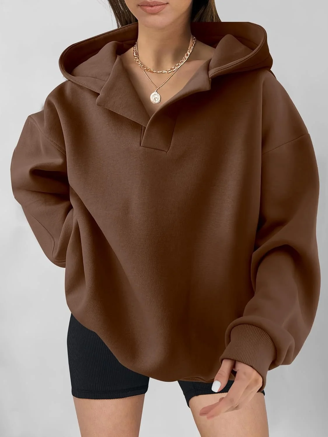 à Capuche Décontracté Plain Printemps / Automne Polyester Quotidien Ample Régulier O-Ligne Régulier pour Femmes