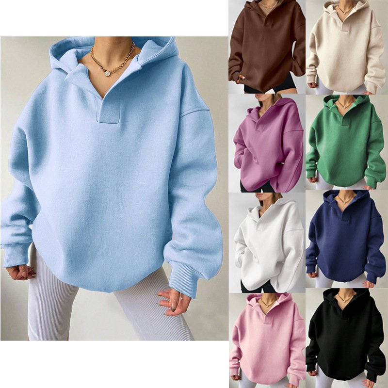 à Capuche Décontracté Plain Printemps / Automne Polyester Quotidien Ample Régulier O-Ligne Régulier pour Femmes