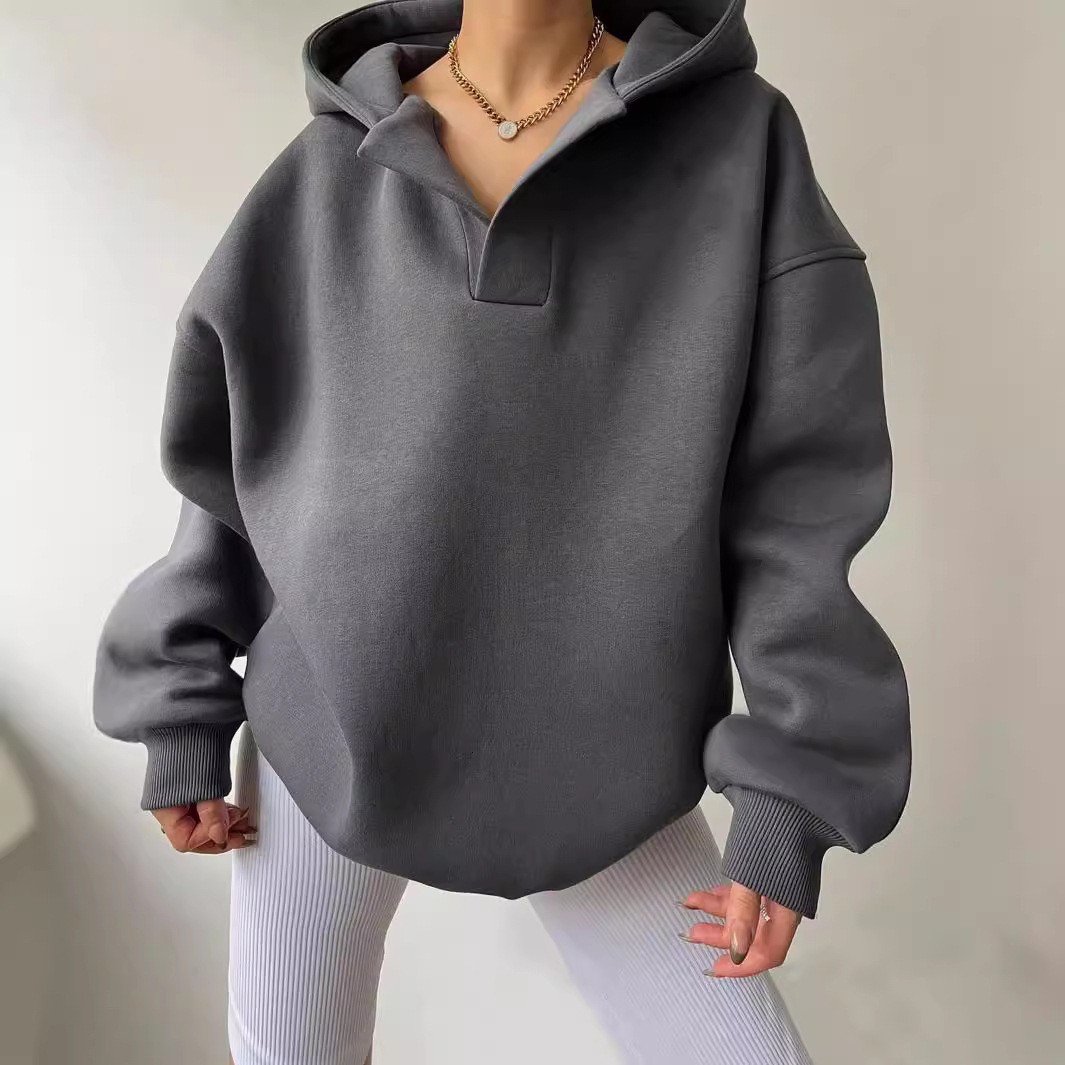 à Capuche Décontracté Plain Printemps / Automne Polyester Quotidien Ample Régulier O-Ligne Régulier pour Femmes