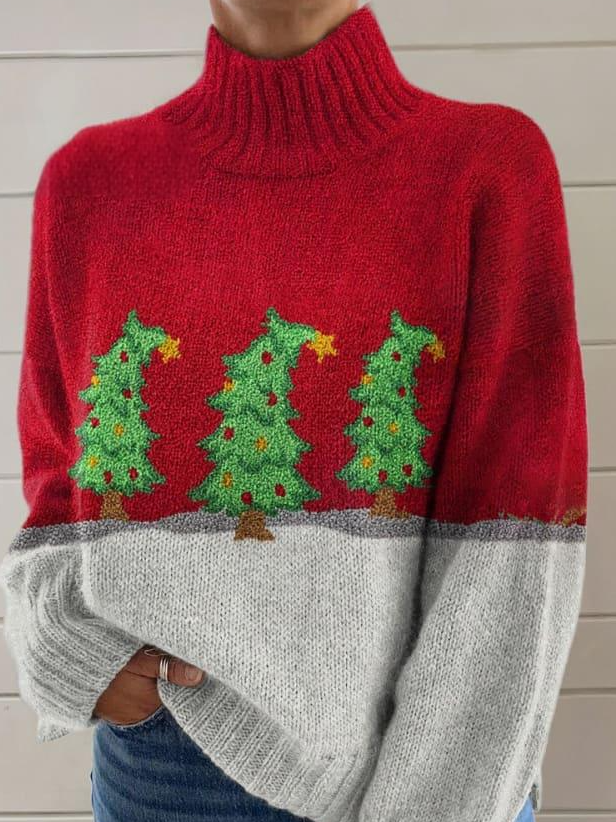 Pulls Femmes Décontracté Printemps / Automne Noël Micro-élasticité Quotidien Ample Fil/fil de laine Régulier Droit