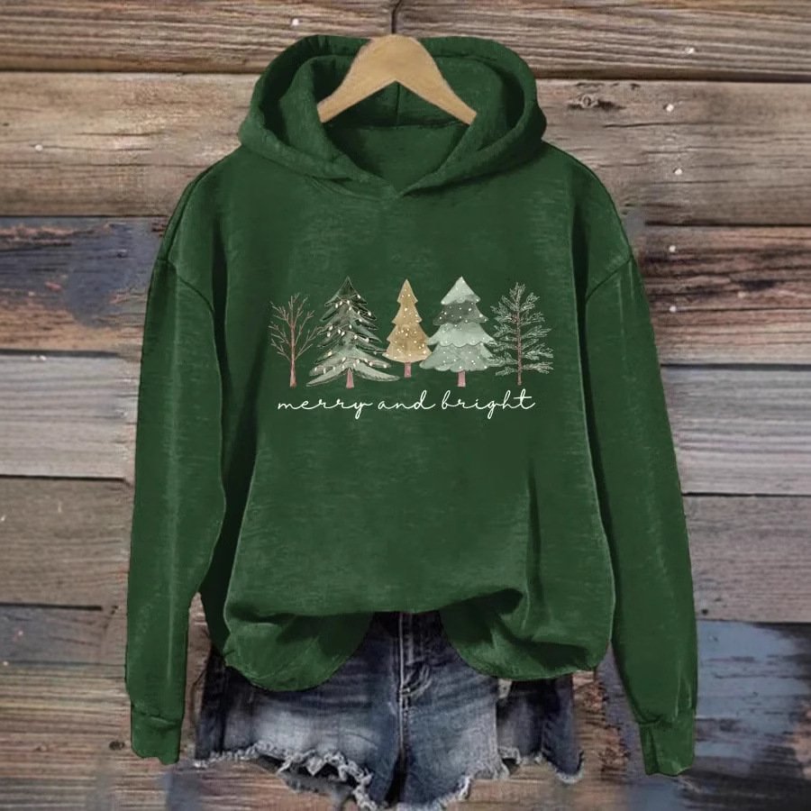 Sweat-shirts Décontracté Noël Printemps / Automne Polyester Sweat-shirt à Capuche Micro-élasticité Quotidien Manches Longues Régulier pour Femmes