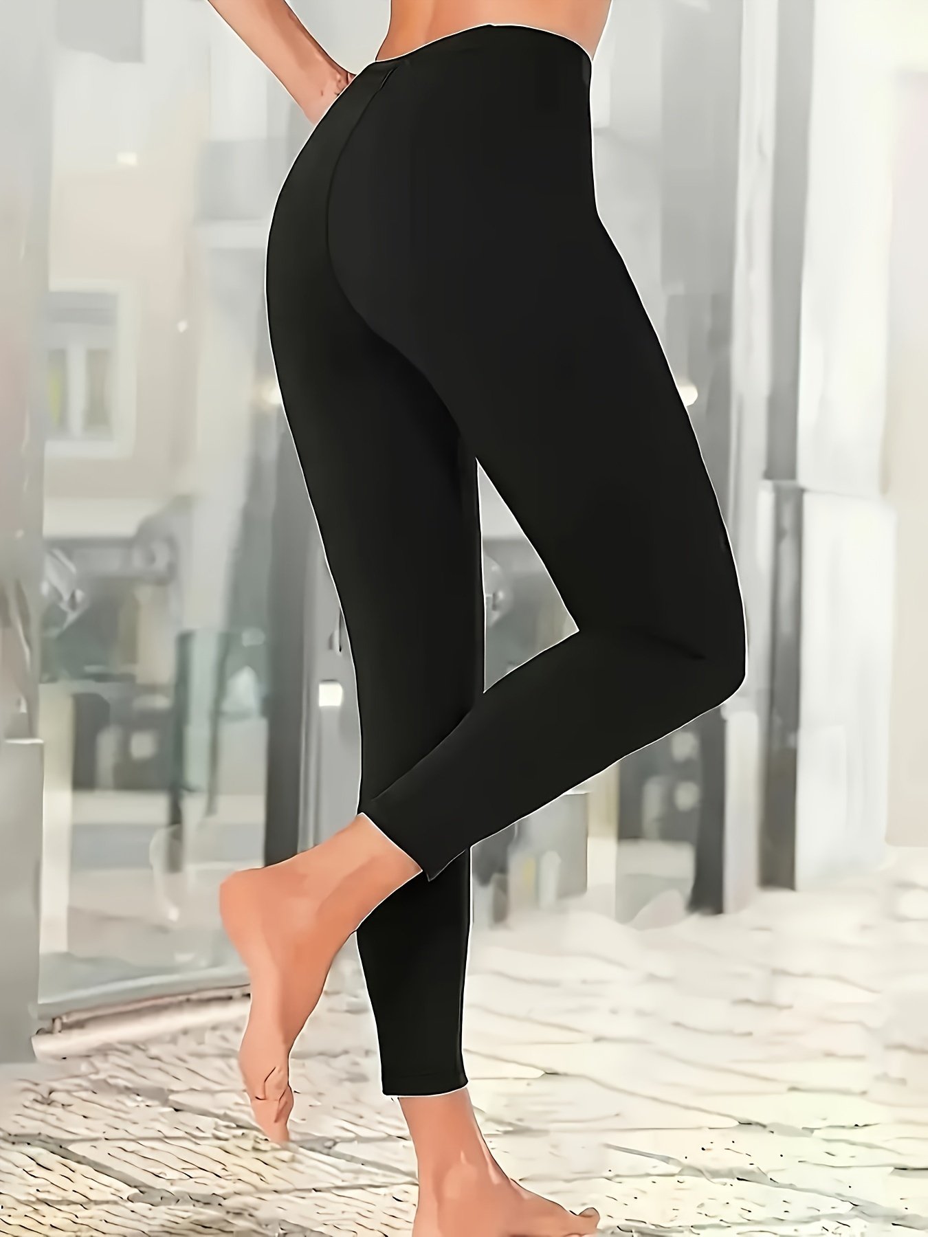 Pantalons De Yoga Femmes Décontracté Toutes Les Saisons Noël Chapeau à Haute Élasticité Vacances Serré Jersey Legging Régulier