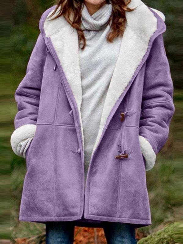 Cuir & Faux Cuir Femmes Décontracté Plain Hiver Polyester Naturel Poids lourd Ample Manches Longues Droit