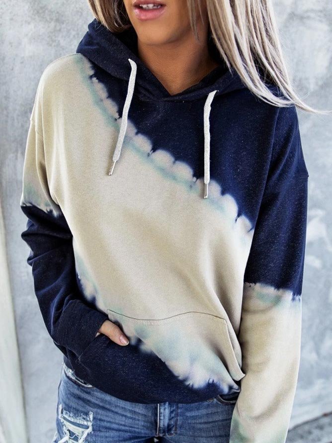 Sweat-shirts Femmes Décontracté Bloc de Couleur Printemps / Automne Polyester Zip Quotidien Ample Régulier Régulier