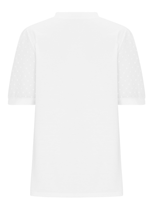 T-shirts Femmes Pois Polka Urbain Été Col V Micro-élasticité Journée Manches Courtes Régulier Droit
